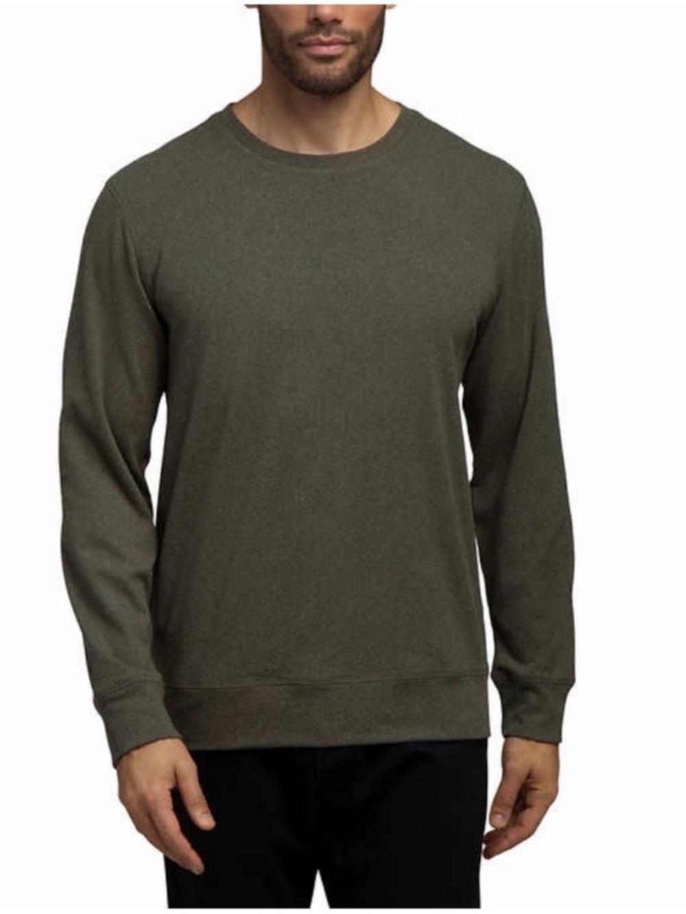 NWT Boston Traders Men's Long Sleeve Crewneck Sweatshirt GREEN OLIVE - size XL